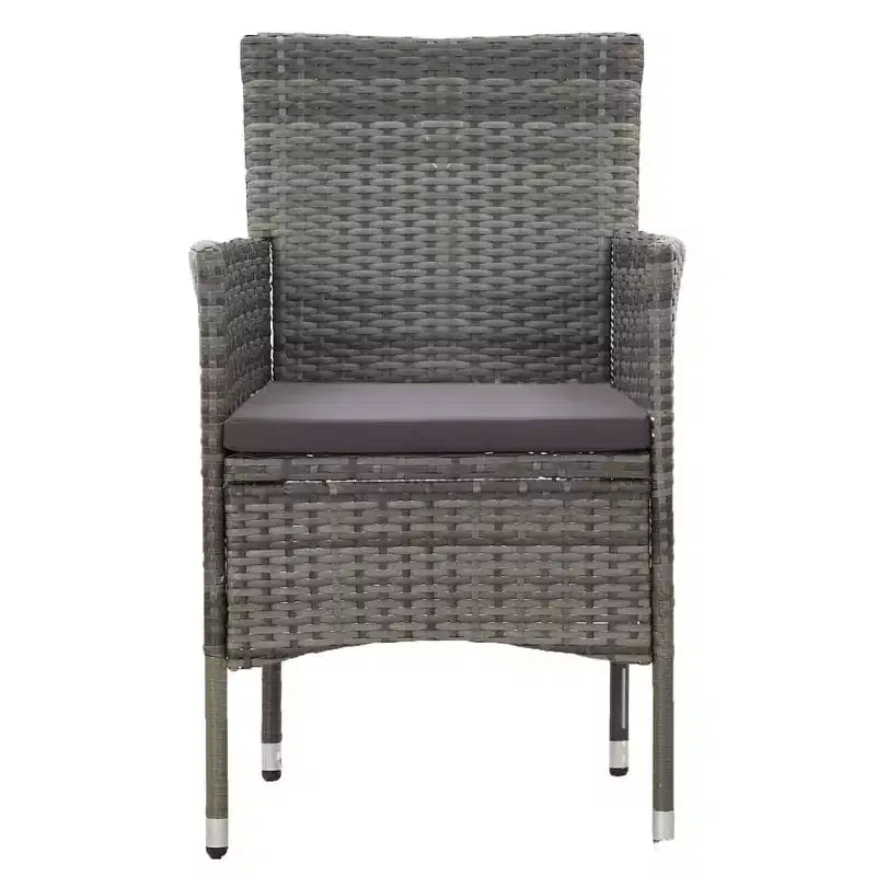 vidaXL Set di 2 sedie in polyrattan e acciaio