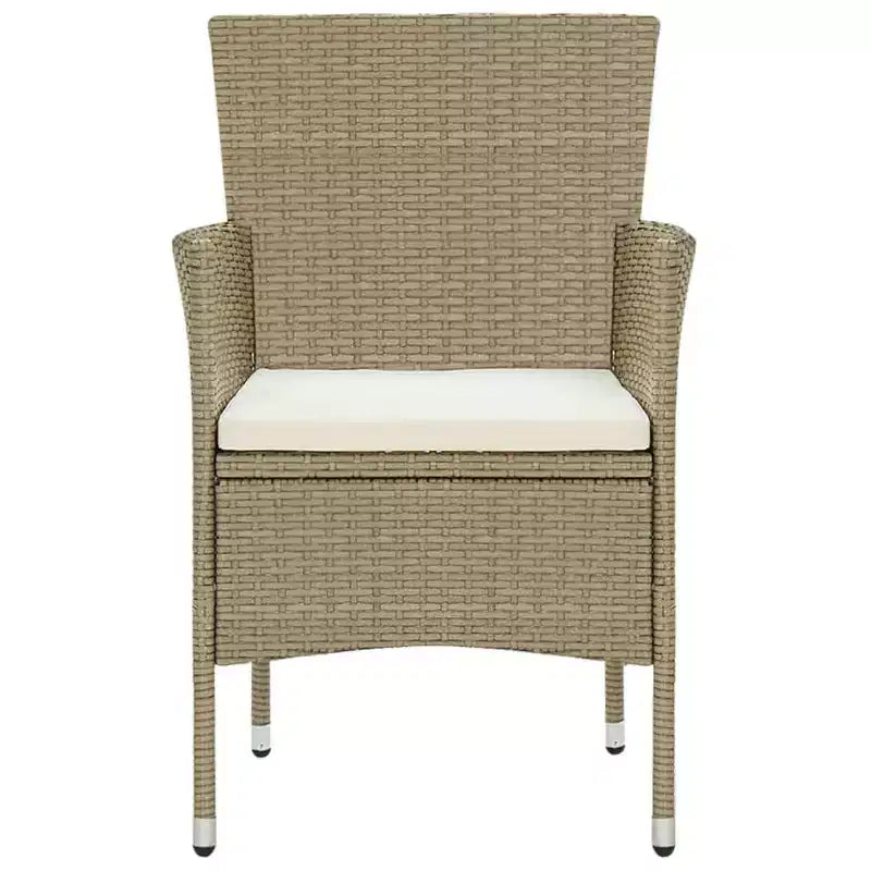 vidaXL Set di 2 sedie in polyrattan e acciaio