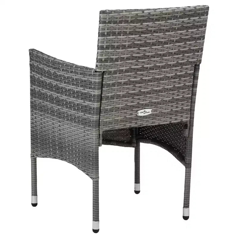 vidaXL Set di 2 sedie in polyrattan e acciaio