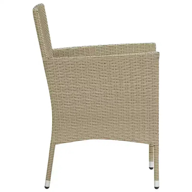 vidaXL Set di 2 sedie in polyrattan e acciaio