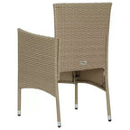 vidaXL Set di 2 sedie in polyrattan e acciaio