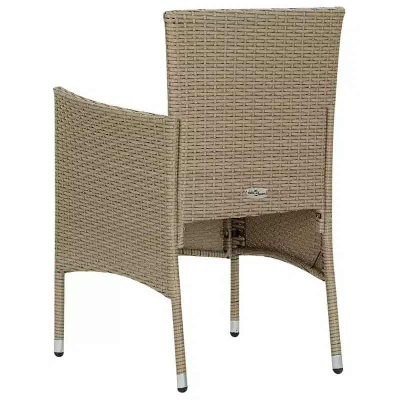 vidaXL Set di 2 sedie in polyrattan e acciaio
