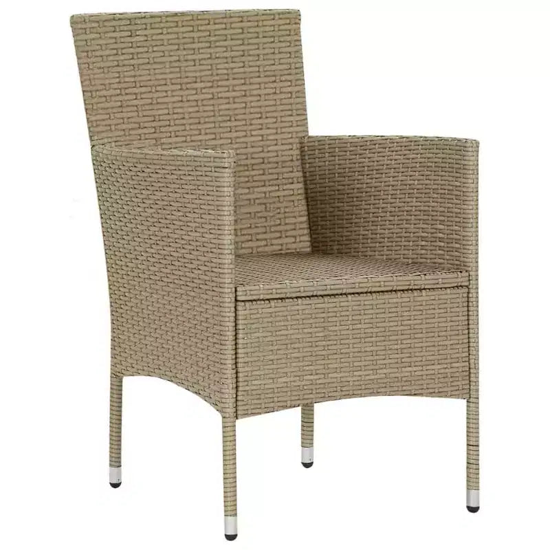 vidaXL Set di 2 sedie in polyrattan e acciaio