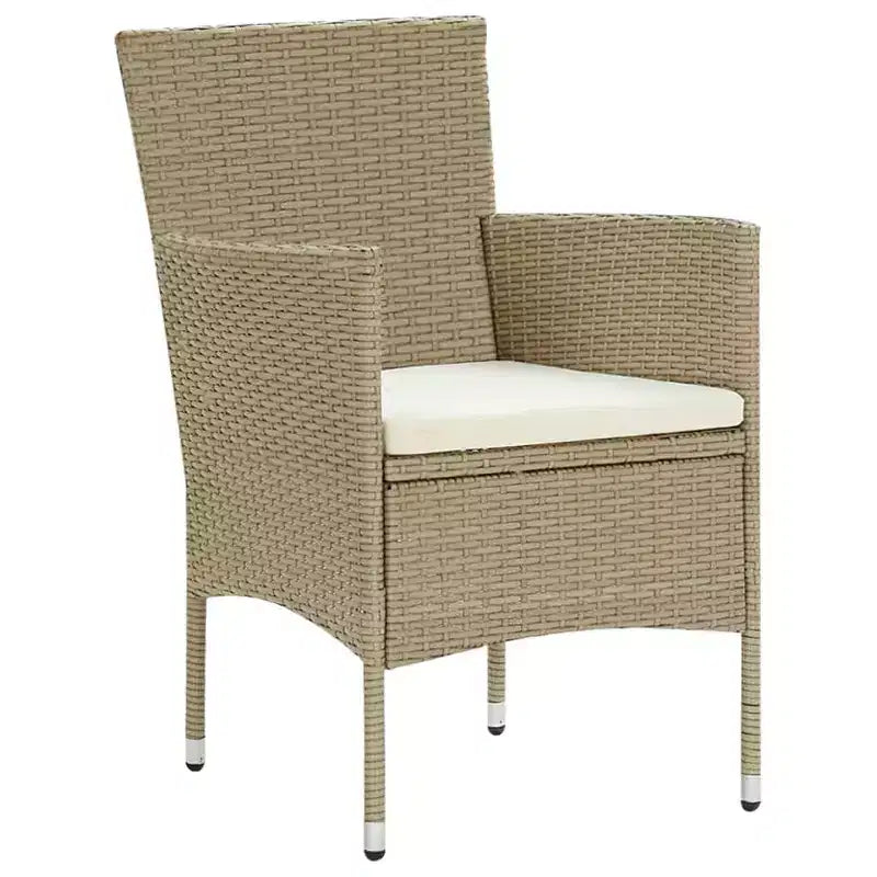 vidaXL Set di 2 sedie in polyrattan e acciaio