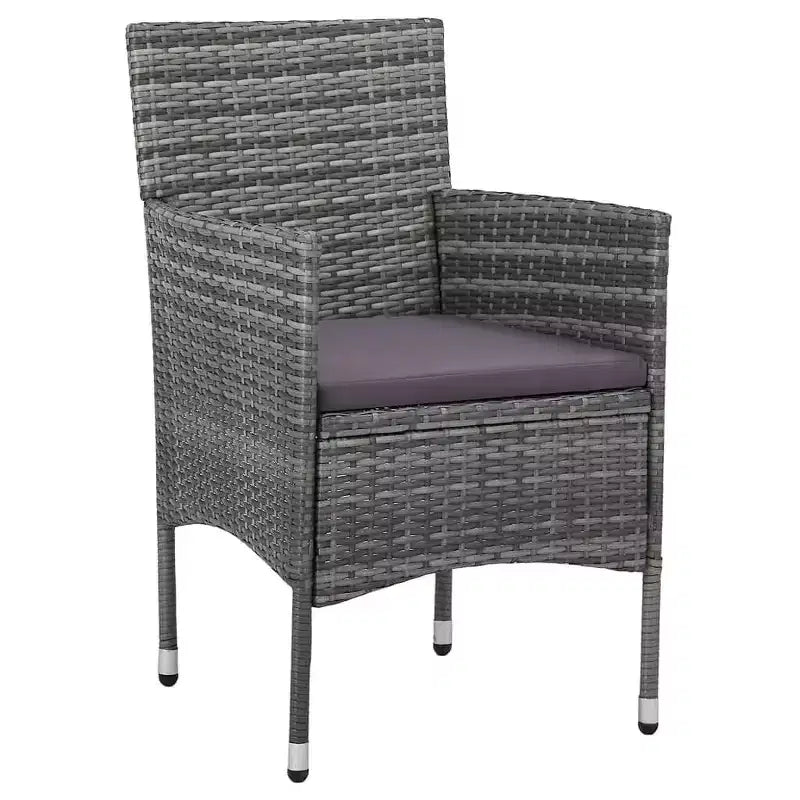 vidaXL Set di 2 sedie in polyrattan e acciaio