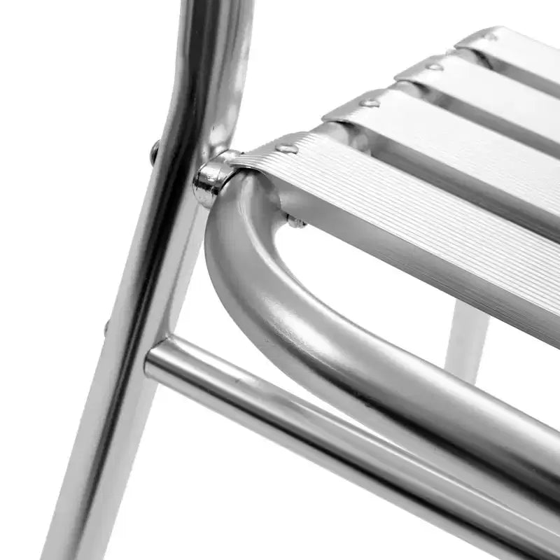 vidaXL Stackable Patio Chairs Outdoor Chair with Triple Slat Back Aluminum