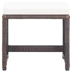 vidaXL Arredo Giardino Set 2 Sgabelli da Esterno con Cuscini Polyrattan