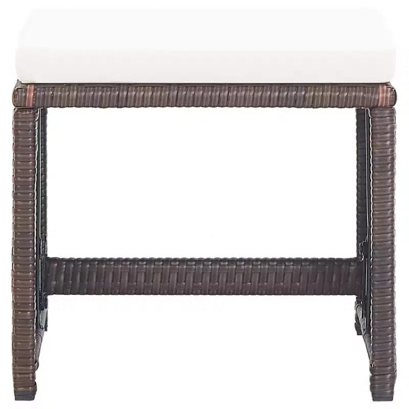 vidaXL Arredo Giardino Set 2 Sgabelli da Esterno con Cuscini Polyrattan