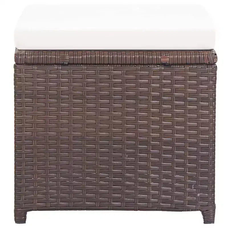 vidaXL Arredo Giardino Set 2 Sgabelli da Esterno con Cuscini Polyrattan