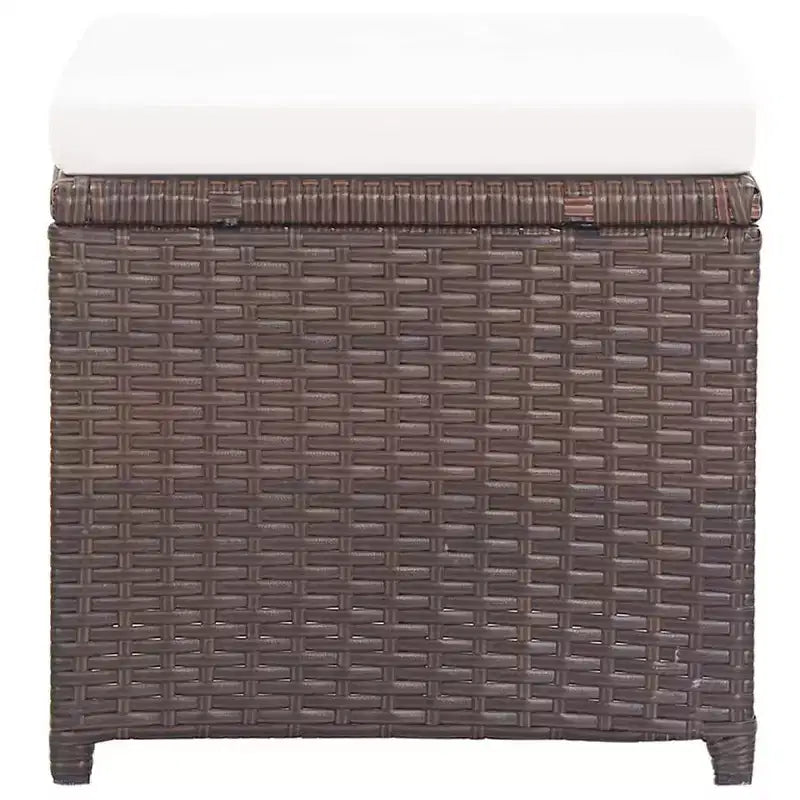 vidaXL Arredo Giardino Set 2 Sgabelli da Esterno con Cuscini Polyrattan