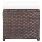 vidaXL Arredo Giardino Set 2 Sgabelli da Esterno con Cuscini Polyrattan