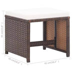 vidaXL Arredo Giardino Set 2 Sgabelli da Esterno con Cuscini Polyrattan