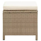 vidaXL Arredo Giardino Set 2 Sgabelli da Esterno con Cuscini Polyrattan