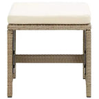vidaXL Arredo Giardino Set 2 Sgabelli da Esterno con Cuscini Polyrattan