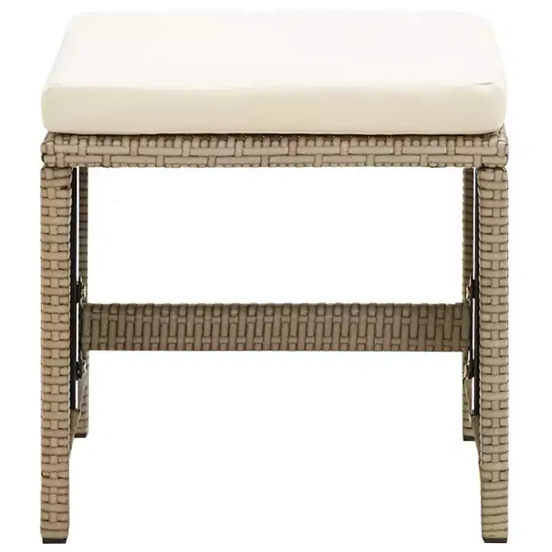 vidaXL Arredo Giardino Set 2 Sgabelli da Esterno con Cuscini Polyrattan
