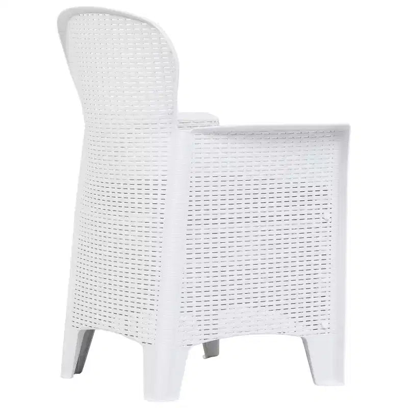 vidaXL Sedie da Giardino 2 pz Sedia Singola da Pranzo con Cuscino Effetto Rattan in Plastica