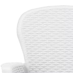 vidaXL Sedie da Giardino 2 pz Sedia Singola da Pranzo con Cuscino Effetto Rattan in Plastica