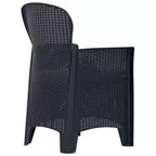 vidaXL Sedie da Giardino 2 pz Sedia Singola da Pranzo con Cuscino Effetto Rattan in Plastica