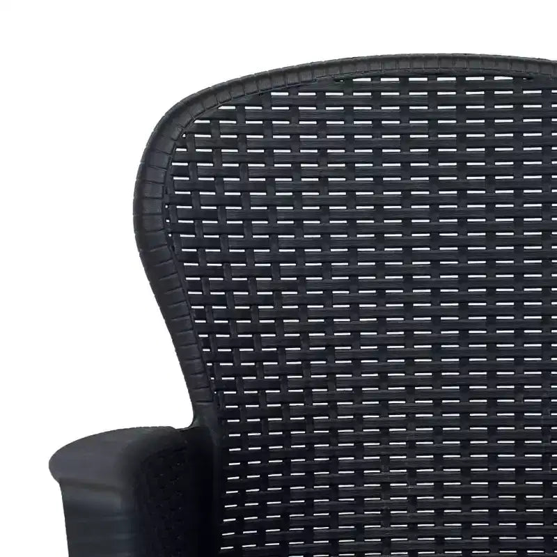vidaXL Sedie da Giardino 2 pz Sedia Singola da Pranzo con Cuscino Effetto Rattan in Plastica