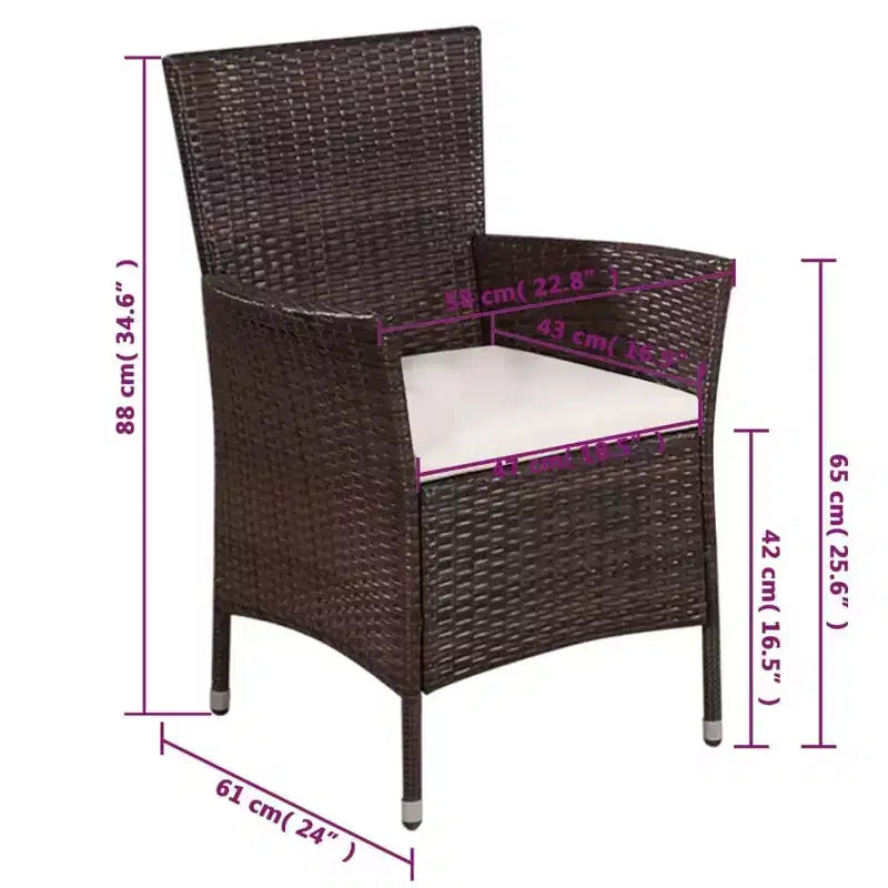 vidaXL Sedia da Pranzo con Sgabello