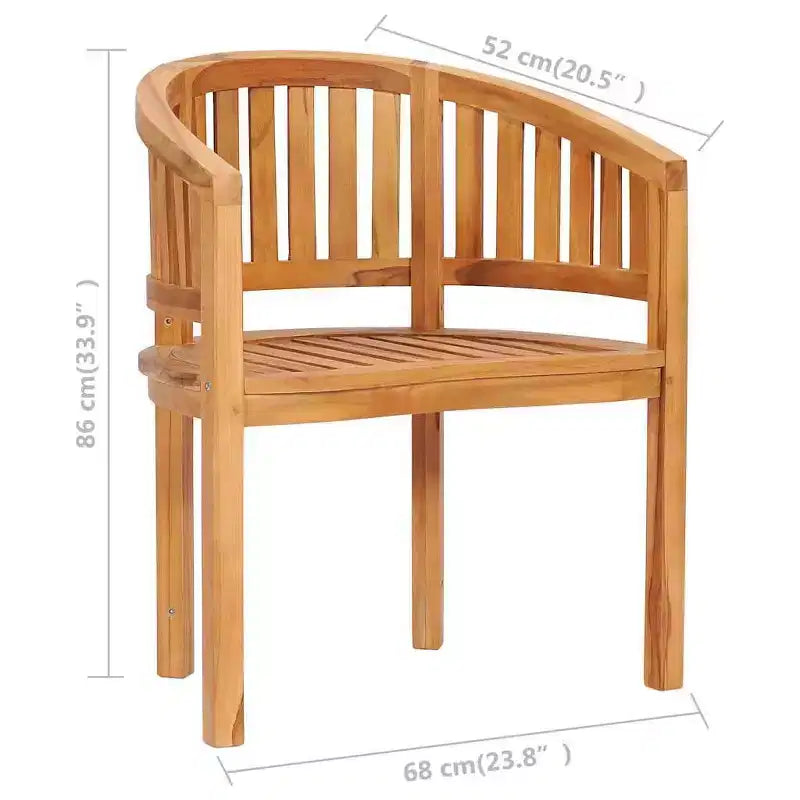 vidaXL Sedia a Banana, Sedie in Legno da Esterno per Giardino, Patio, Terrazza, Sala da Pranzo, Finitura Personalizzabile