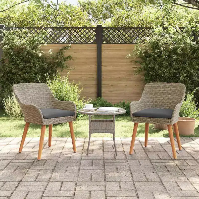 vidaXL Sedia da giardino 2 pz 62,5 x 55 x 82 cm Polyrattan