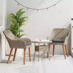 vidaXL Sedia da giardino 2 pz 62,5 x 55 x 82 cm Polyrattan