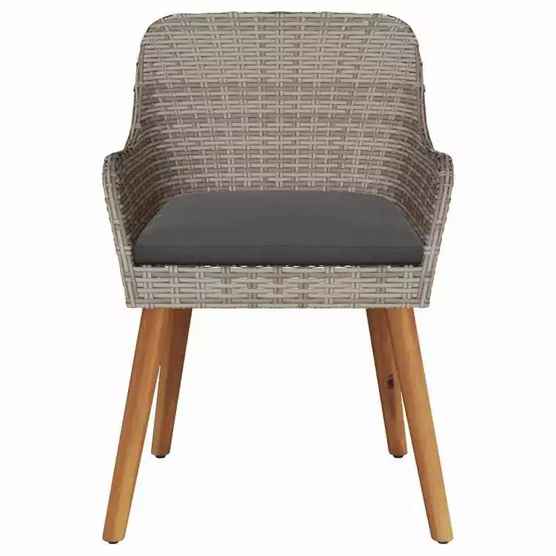 vidaXL Sedia da giardino 2 pz 62,5 x 55 x 82 cm Polyrattan