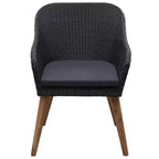 vidaXL Sedia da giardino 2 pz 62,5 x 55 x 82 cm Polyrattan