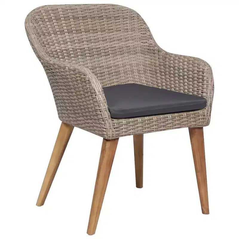 vidaXL Sedia da giardino 2 pz 62,5 x 55 x 82 cm Polyrattan
