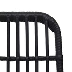 vidaXL Patio Chairs 2 Pcs Modern Dining Chair for Outdoor Balcony Poly Rattan