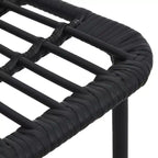 vidaXL Patio Chairs 2 Pcs Modern Dining Chair for Outdoor Balcony Poly Rattan