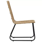vidaXL Patio Chairs 2 Pcs Modern Dining Chair for Outdoor Balcony Poly Rattan