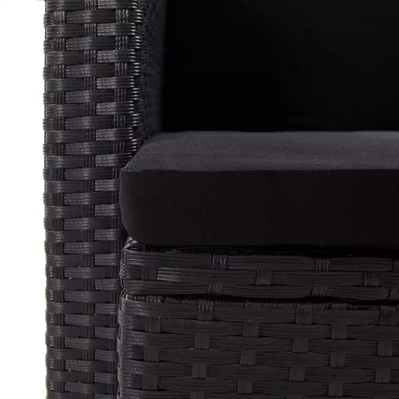vidaXL Armchair Outdoor Patio Single Sofa Chair with Cushions Poly Rattan
