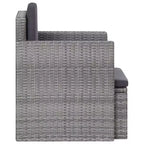 vidaXL Armchair Outdoor Patio Single Sofa Chair with Cushions Poly Rattan