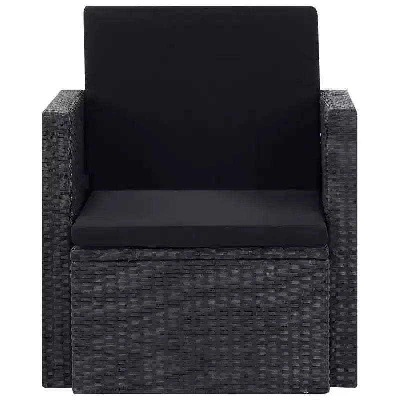 vidaXL Poltrona da Giardino, Sedia Singola con Cuscini in Polyrattan