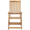 vidaXL Outdoor Recliner Chairs Patio Reclining Lounge Chair Solid Wood Acacia