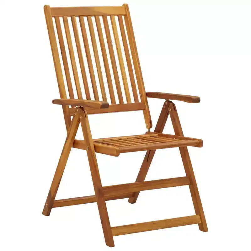 vidaXL Outdoor Recliner Chairs Patio Reclining Lounge Chair Solid Wood Acacia