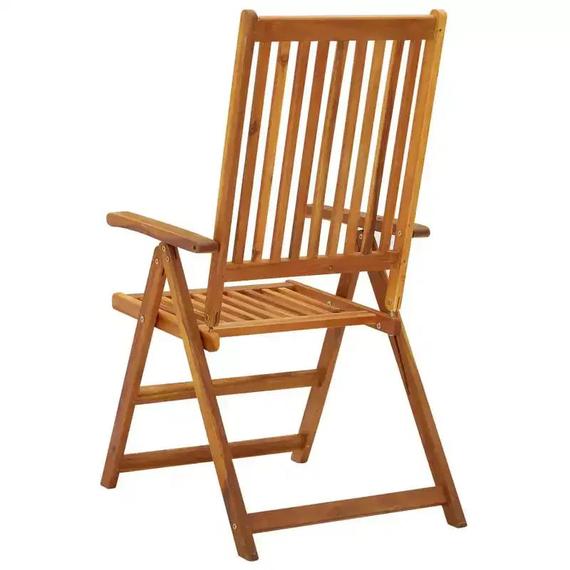 vidaXL Outdoor Recliner Chairs Patio Reclining Lounge Chair Solid Wood Acacia