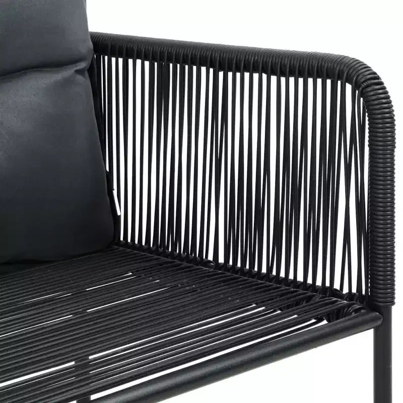 vidaXL Patio Chairs Outdoor Patio Dining Chair with Pillows Poly Rattan