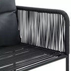 vidaXL Patio Chairs Outdoor Patio Dining Chair with Pillows Poly Rattan