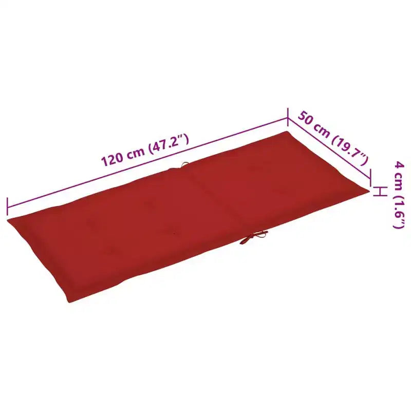 vidaXL Sedia a Dondolo in Bambù, Bambù, Poliestere Standard Resistente