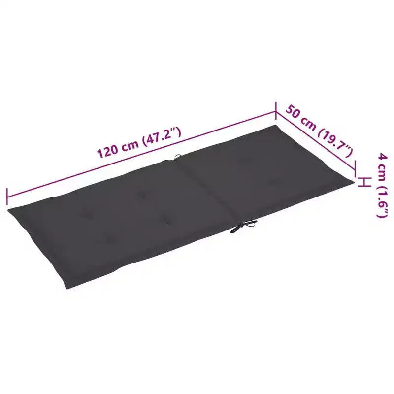 vidaXL Sedia a Dondolo in Bambù, Bambù, Poliestere Standard Resistente