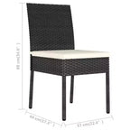 vidaXL Door Screen Set of 2 Poly Rattan Standard Durable
