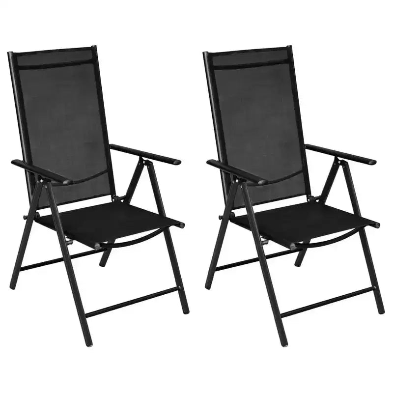 vidaXL Set Sedie da Giardino Pieghevoli Standard Alluminio 6 pz