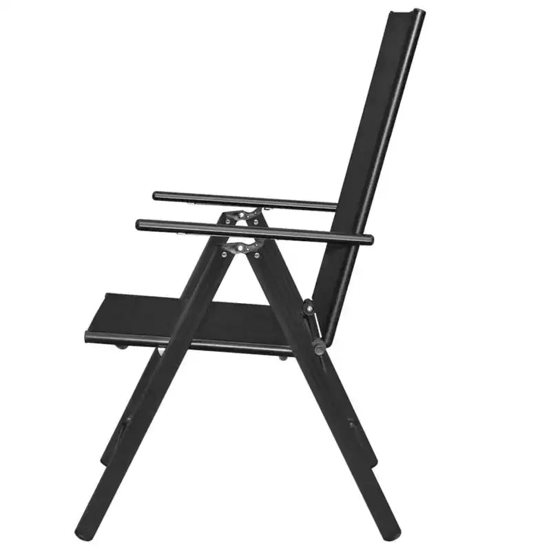 vidaXL Set Sedie da Giardino Pieghevoli Standard Alluminio 6 pz