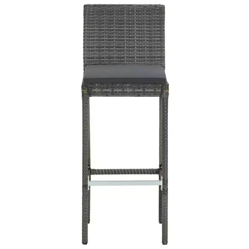 vidaXL Sgabello da Bar Seduta con Cuscini Sgabello da Isola per Cucina Pub Polyrattan