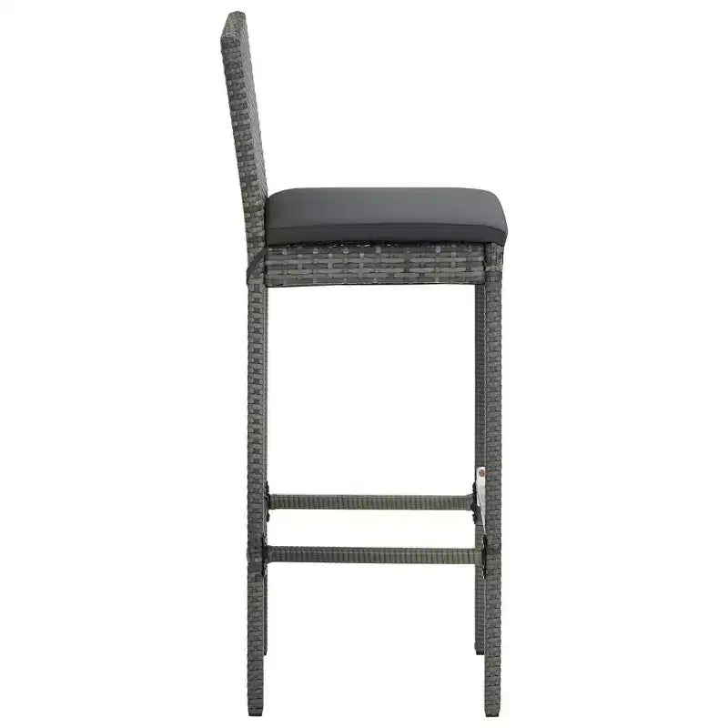vidaXL Sgabello da Bar Seduta con Cuscini Sgabello da Isola per Cucina Pub Polyrattan