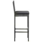 vidaXL Sgabello da Bar Seduta con Cuscini Sgabello da Isola per Cucina Pub Polyrattan