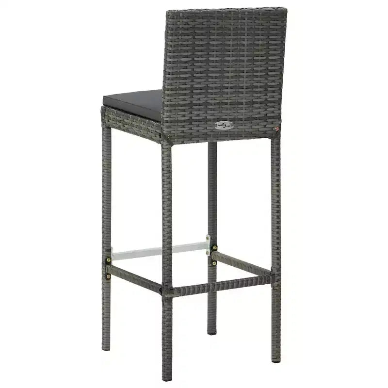 vidaXL Sgabello da Bar Seduta con Cuscini Sgabello da Isola per Cucina Pub Polyrattan